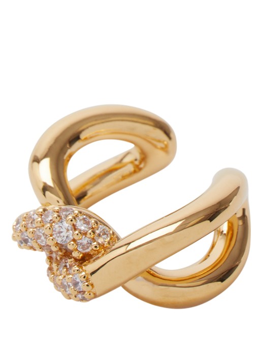 Missoma Molten Snow ear cuff verguld met zirkonia