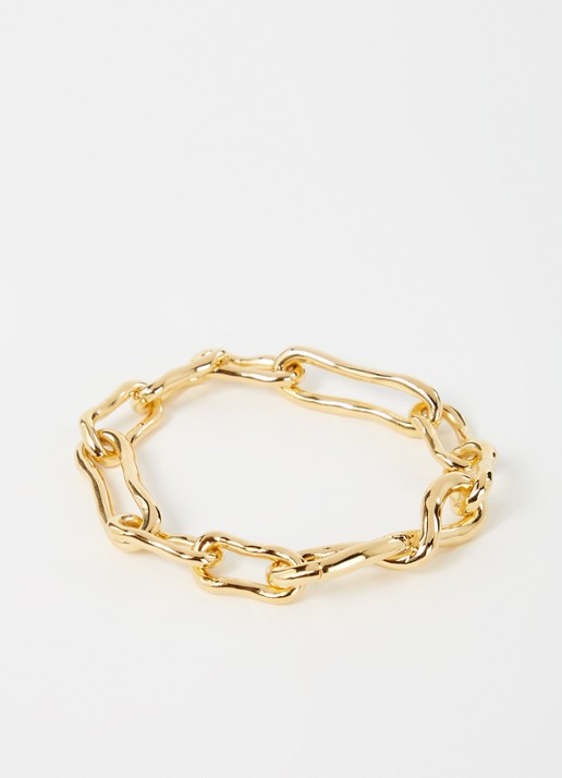 Missoma Molten Twisted Infinity schakelarmband verguld - voorkant 2 goud