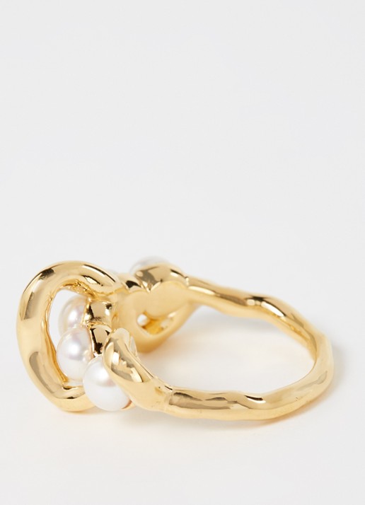 Missoma Molten Twisted ring verguld - detail goud
