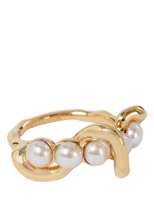 Missoma Molten Twisted ring verguld - voorkant 2 goud