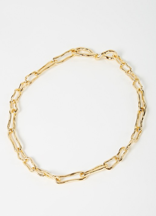 Missoma Molten Twisted schakelketting verguld - detail 3 goud