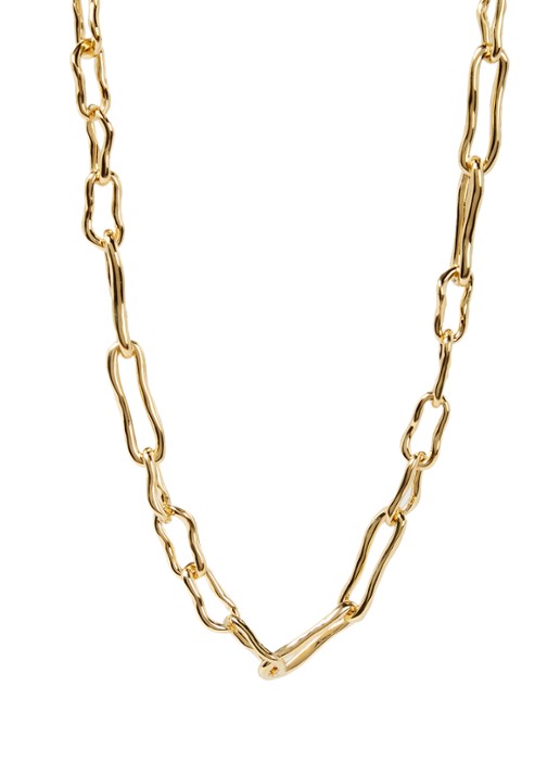 Missoma Molten Twisted schakelketting verguld - voorkant goud