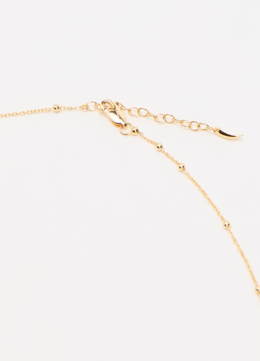 Missoma Ridge Heart ketting verguld - detail 2 goud