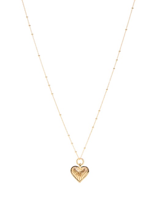 Missoma Ridge Heart ketting verguld