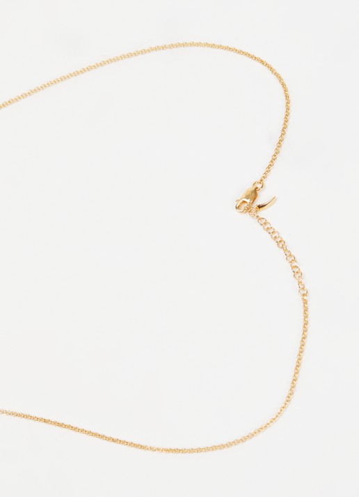 Missoma Ridge T-bar ketting verguld - detail 2 goud