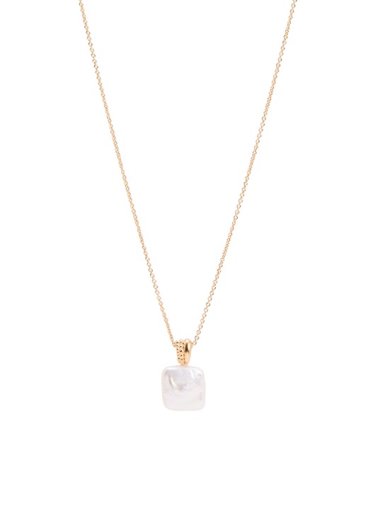Missoma Square Pearl Baya ketting verguld