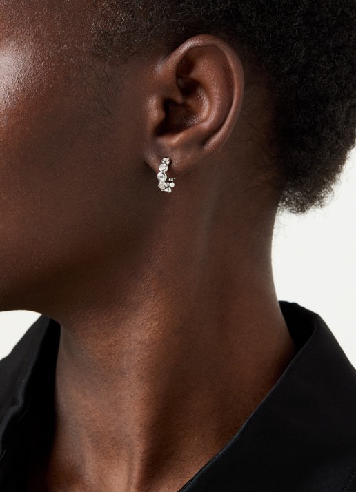 Missoma Tennis Small oorringen met zirkonia - voorkant 4 zilver