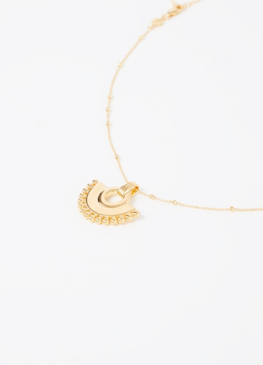 Missoma Zenyu Fan ketting verguld - detail goud