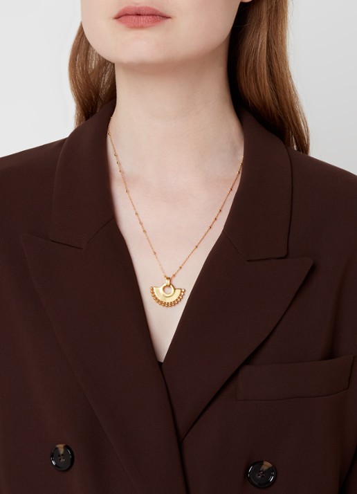 Missoma Zenyu Fan ketting verguld - voorkant 4 goud