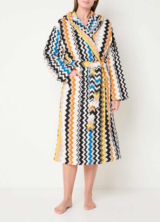 Missoni Badjas van katoen - unisex - detail 2 zwart