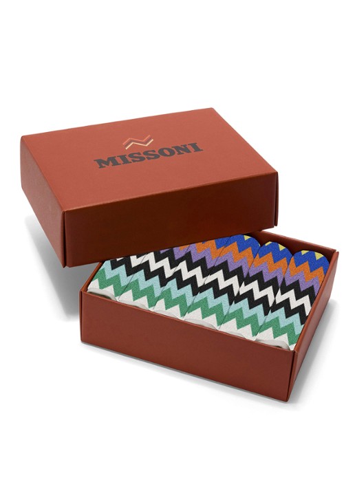 Missoni Best gastendoek - 30 x 30 cm set van 6 in geschenkverpakking - voorkant beige