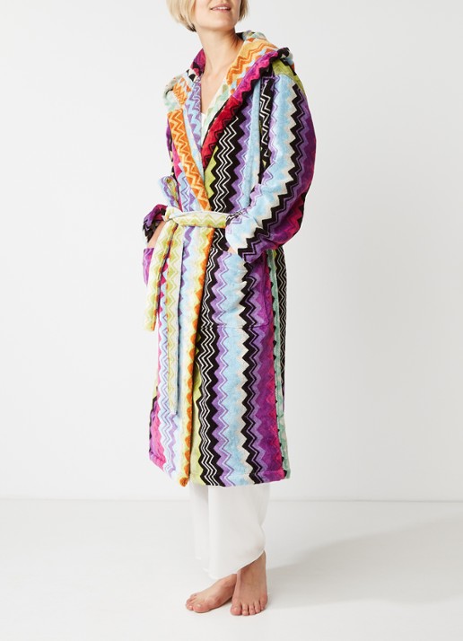 Missoni Giacomo badjas - unisex - voorkant 4 roze