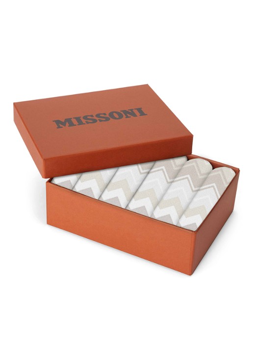 Missoni Giacomo gastendoek - 30 x 30 cm set van 6 in geschenkverpakking