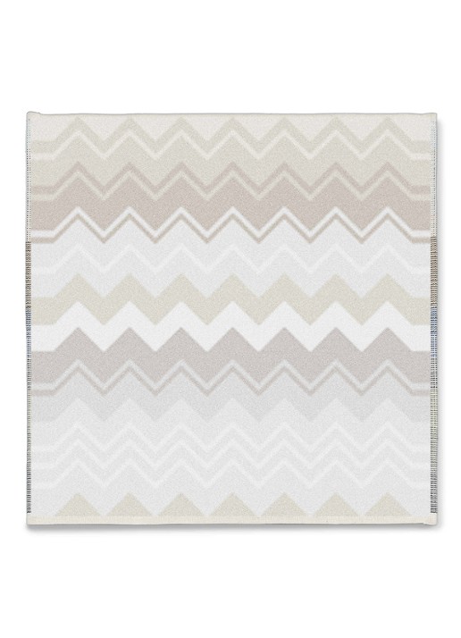 Missoni Giacomo gastendoek - 30 x 30 cm set van 6 in geschenkverpakking - voorkant 2 beige