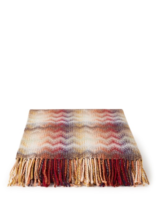 Missoni Montgomery plaid in wolblend  - voorkant steenrood