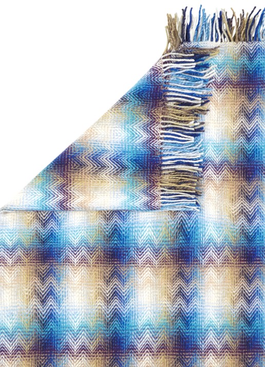 Missoni Montgomery plaid in wolblend  - detail 2 blauw