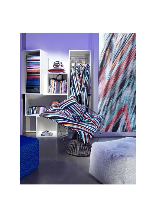 Missoni Nastri sierkussen met grafische print 30 x 60 cm - detail 4 blauw