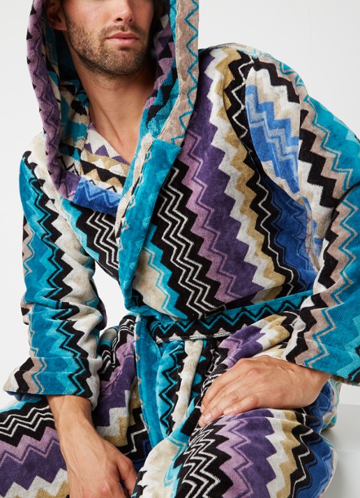 Missoni Stan badjas van katoen - unisex - detail 3 blauw