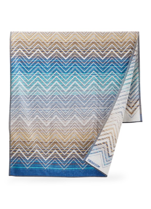 Missoni Tolomeo strandlaken 100 x 180 cm - voorkant blauw