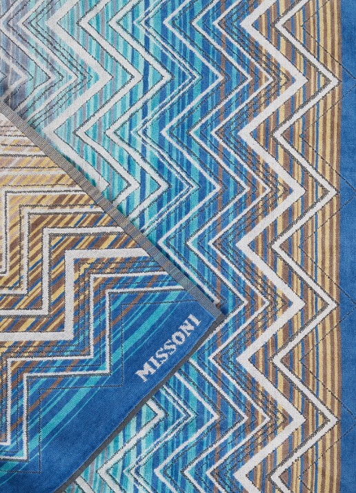 Missoni Tolomeo strandlaken 100 x 180 cm - voorkant 2 blauw
