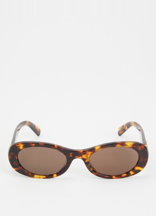 Miu Miu Cat eye zonnebril MU 06ZS - detail 2 camel