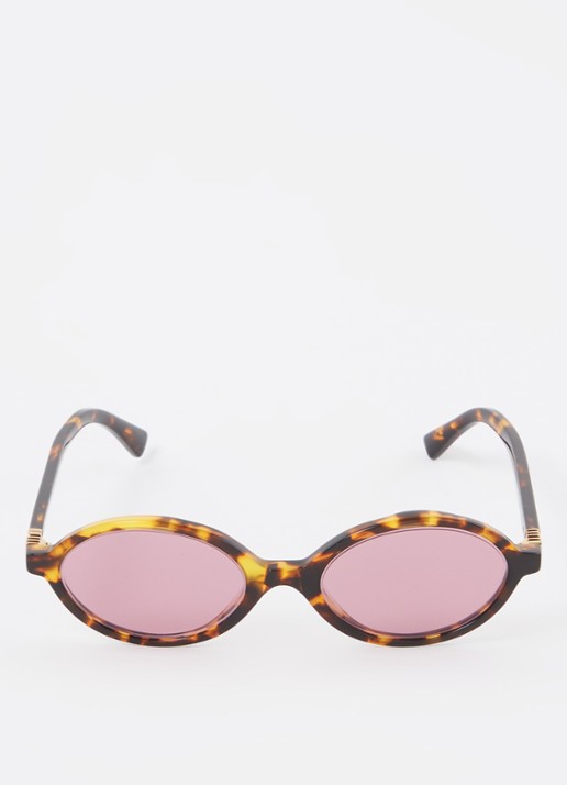 Miu Miu Retro zonnebril MU 04ZS - detail bruin