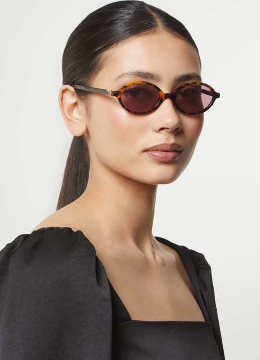 Miu Miu Retro zonnebril MU 04ZS - voorkant 5 bruin