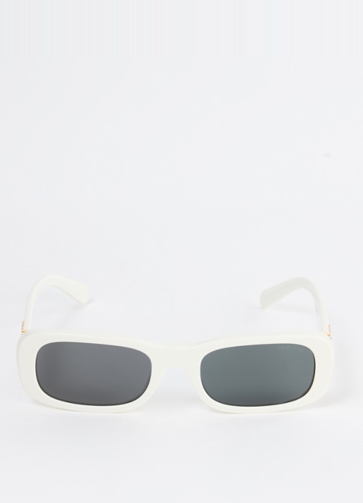 Miu Miu Retro zonnebril MU 08ZS - detail gebroken wit