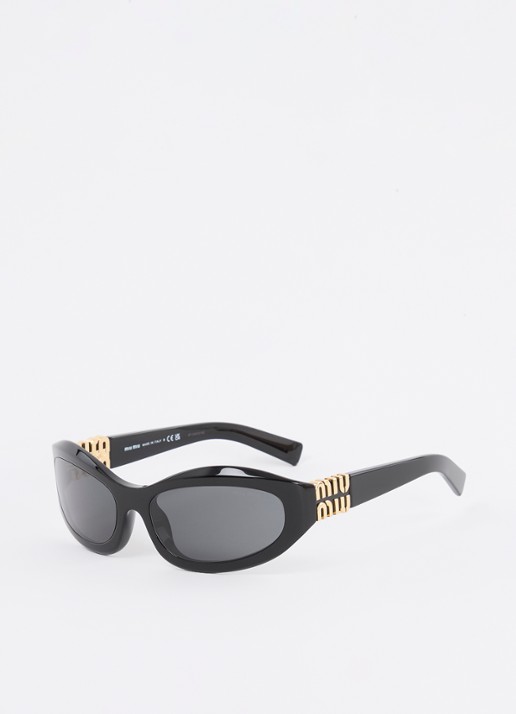 Miu Miu Retro zonnebril MU 14ZS - voorkant zwart