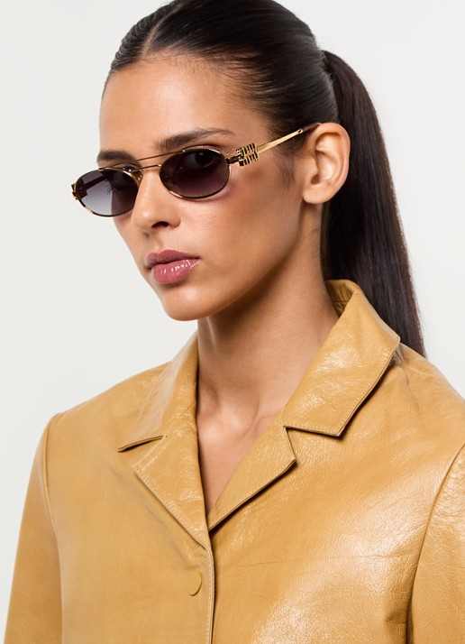 Miu Miu Retro zonnebril MU 54ZS - voorkant 2 goud