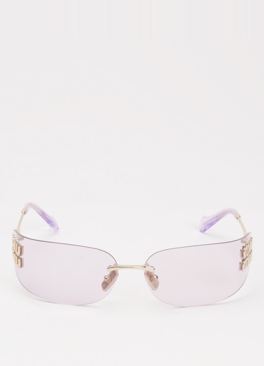 Miu Miu Shield zonnebril MUA51S - detail 2 lichtpaars