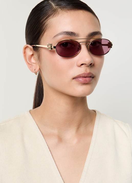 Miu Miu Zonnebril MU 54ZS - voorkant 5 goud