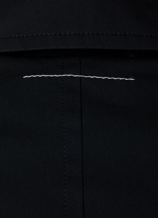 MM6 Double breasted trenchcoat met ceintuur - detail 3 zwart