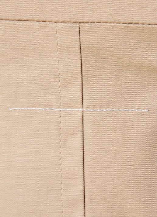 MM6 Double breasted trenchcoat met ceintuur - detail 6 beige