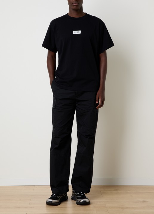 MM6 Loose fit cargobroek met klepzakken - voorkant 3 zwart