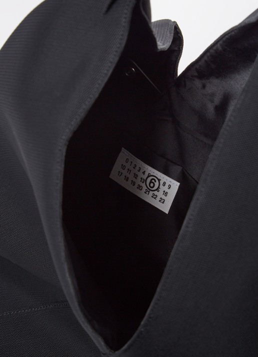 MM6 Schoudertas met logo - detail 2 zwart