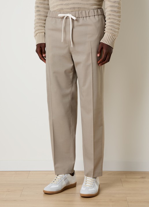 MM6 Straight fit pantalon met persplooi en steekzakken