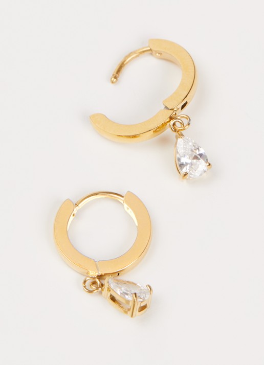 Mockberg Belle oorringen met hanger MB0831 - detail 5 goud
