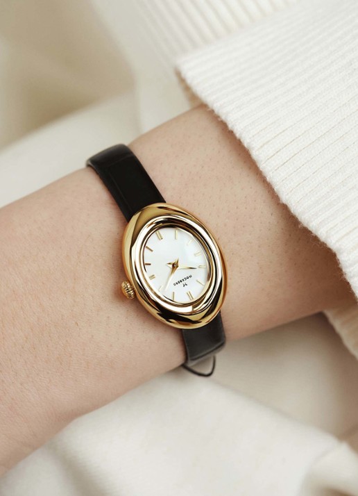 Mockberg Belle Oval horloge MB1414 - achterkant 3 goud