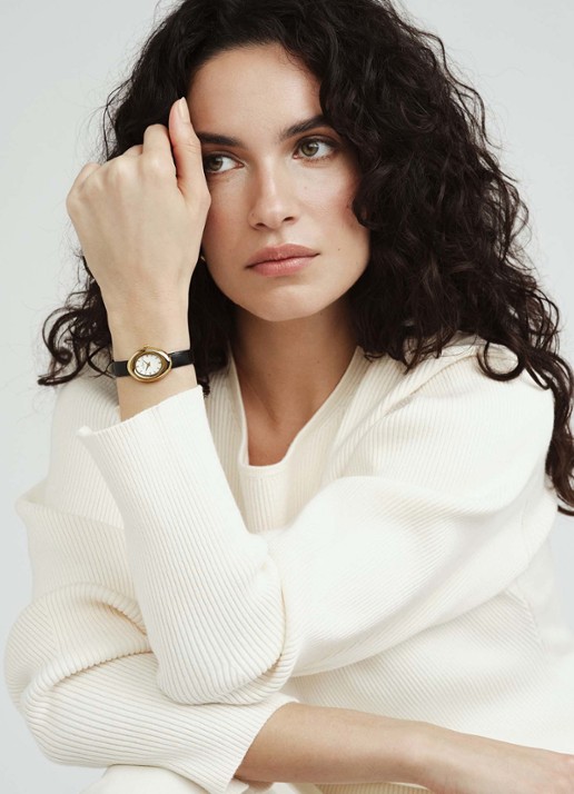 Mockberg Belle Oval horloge MB1414 - voorkant 2 goud