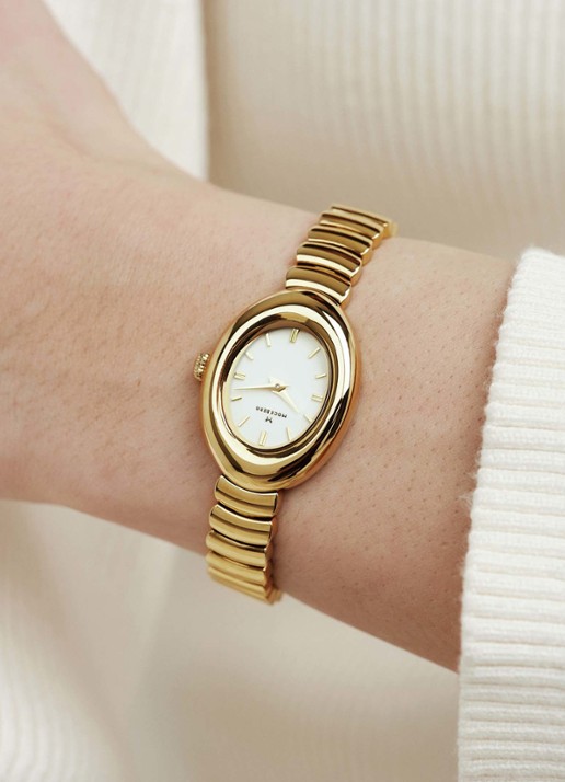 Mockberg Belle Oval horloge MB1418 - achterkant 7 goud