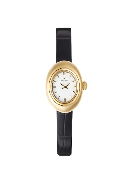 Mockberg Belle Oval Petite horloge MB1412 - voorkant goud