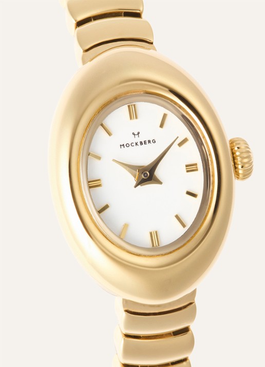 Mockberg Belle Oval Petite horloge MB1416 - detail goud