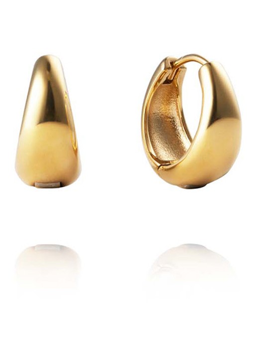 Mockberg Bold Medium oorringen MO145 - detail 3 goud