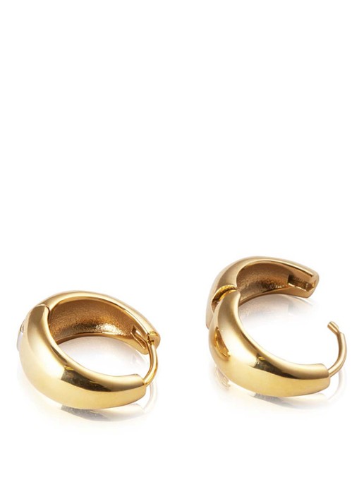 Mockberg Bold Medium oorringen MO145 - detail 4 goud