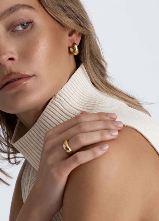 Mockberg Bold ring MO224 - voorkant 2 goud