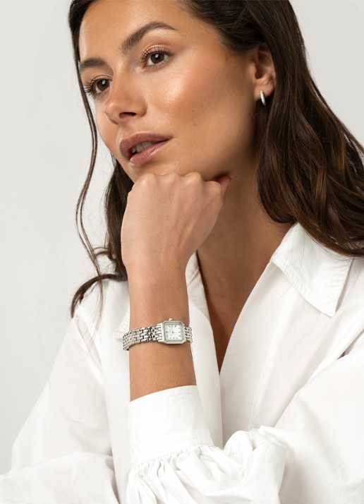 Mockberg Classic horloge 25 mm MO335 - voorkant 2 zilver