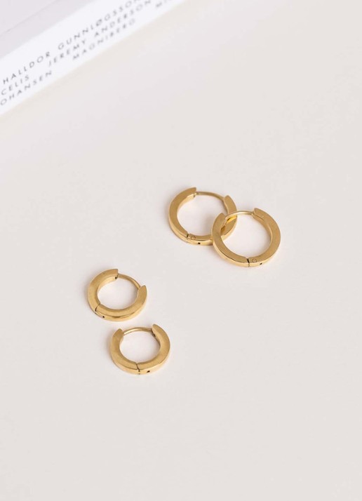 Mockberg Classic Medium oorringen MO584 - detail 3 goud