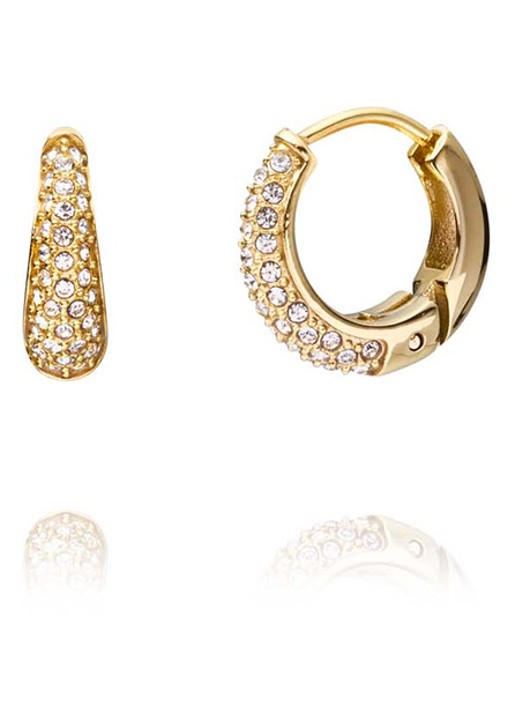 Mockberg Pavé Precious small oorringen MB0194 - detail 3 goud