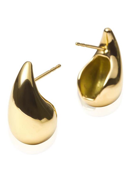 Mockberg Plain Daring Small oorstekers MB0189 - detail 3 goud
